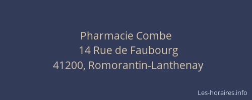 Pharmacie Combe