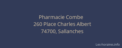Pharmacie Combe