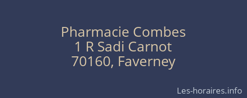 Pharmacie Combes
