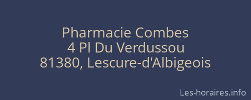 Pharmacie Combes