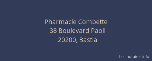 Pharmacie Combette