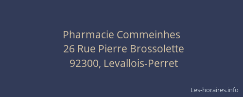 Pharmacie Commeinhes
