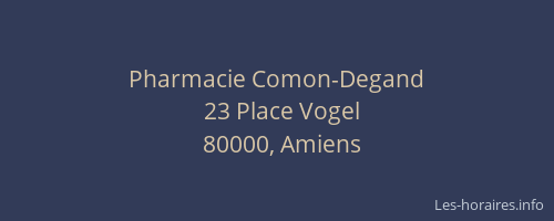 Pharmacie Comon-Degand