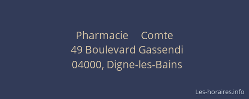 Pharmacie     Comte