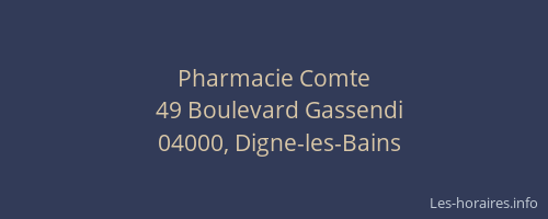 Pharmacie Comte