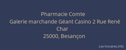 Pharmacie Comte