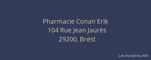 Pharmacie Conan Erik