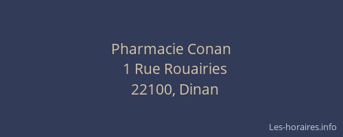 Pharmacie Conan