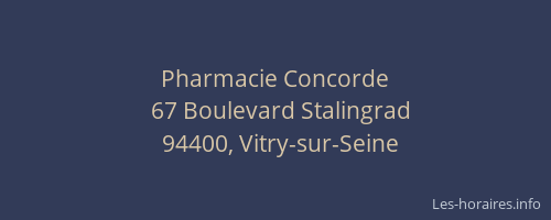 Pharmacie Concorde