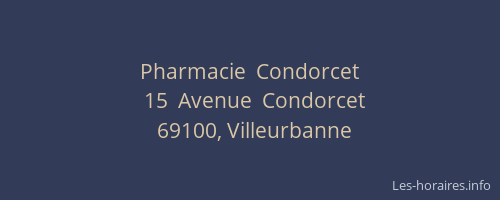 Pharmacie  Condorcet