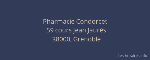 Pharmacie Condorcet
