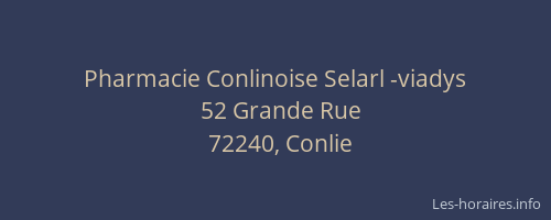Pharmacie Conlinoise Selarl -viadys