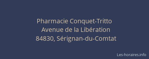 Pharmacie Conquet-Tritto