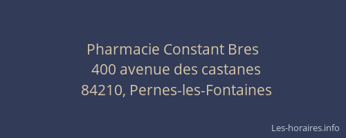 Pharmacie Constant Bres