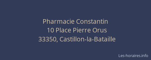 Pharmacie Constantin