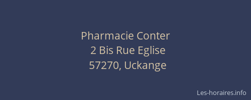 Pharmacie Conter