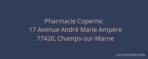 Pharmacie Copernic