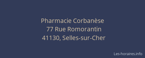 Pharmacie Corbanèse