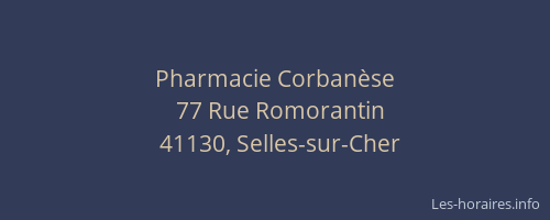 Pharmacie Corban&egrave;se