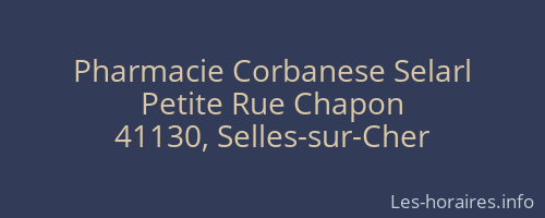 Pharmacie Corbanese Selarl