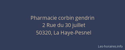 Pharmacie corbin gendrin