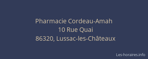Pharmacie Cordeau-Amah