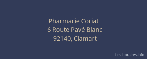 Pharmacie Coriat