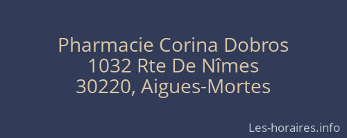Pharmacie Corina Dobros