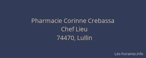 Pharmacie Corinne Crebassa