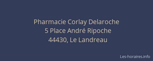 Pharmacie Corlay Delaroche