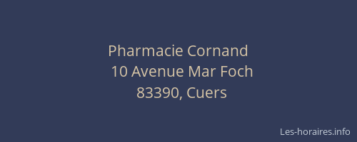 Pharmacie Cornand