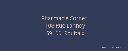 Pharmacie Cornet