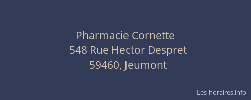 Pharmacie Cornette