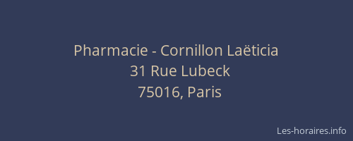 Pharmacie - Cornillon Laëticia
