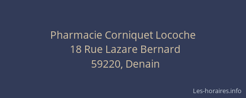 Pharmacie Corniquet Locoche