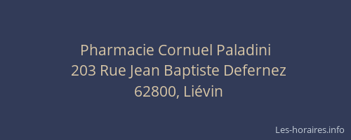 Pharmacie Cornuel Paladini
