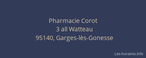Pharmacie Corot