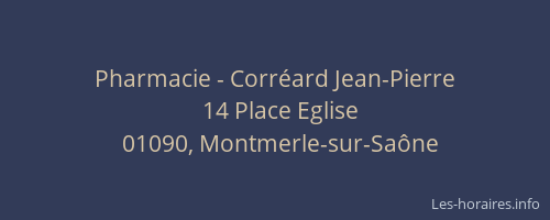 Pharmacie - Corréard Jean-Pierre