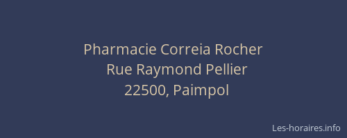 Pharmacie Correia Rocher