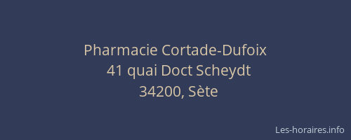 Pharmacie Cortade-Dufoix