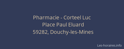 Pharmacie - Corteel Luc
