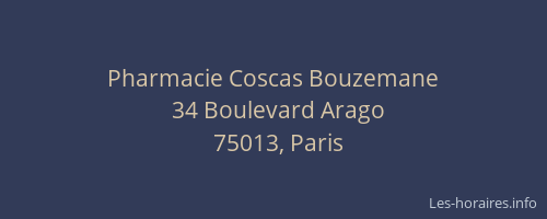 Pharmacie Coscas Bouzemane