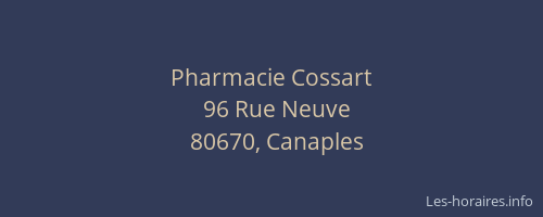 Pharmacie Cossart