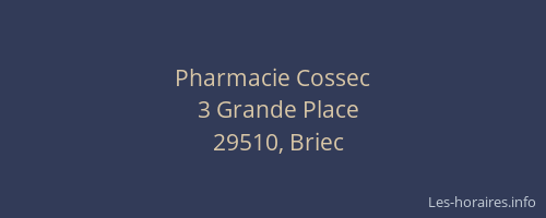 Pharmacie Cossec