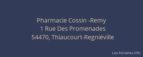 Pharmacie Cossin -Remy