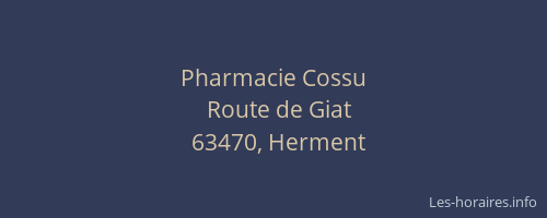 Pharmacie Cossu