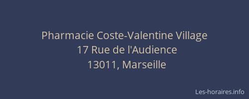 Pharmacie Coste-Valentine Village