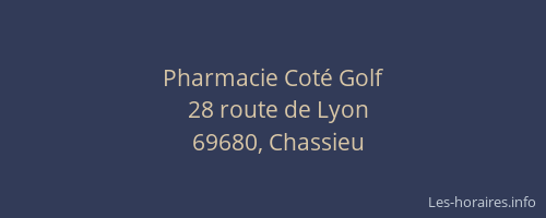 Pharmacie Coté Golf