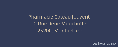 Pharmacie Coteau Jouvent