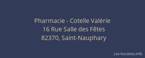 Pharmacie - Cotelle Valérie